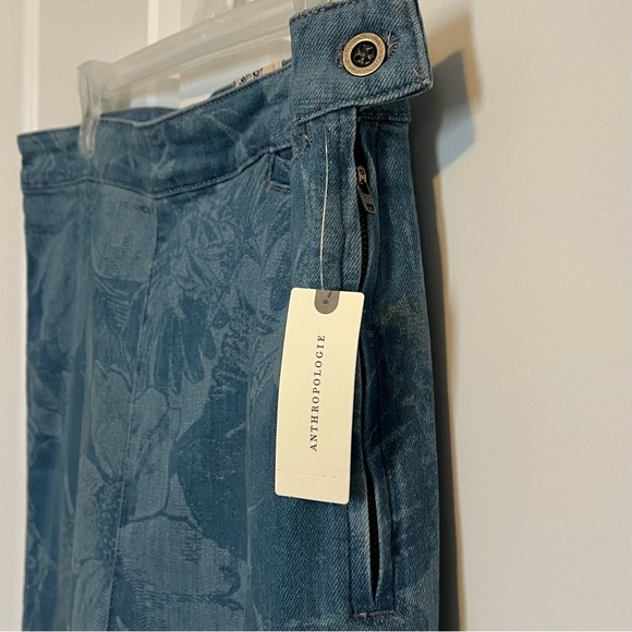 NWT Anthropologie Pilcro The Skipper High Rise Wide Leg Cropped Floral  Size 33T - Picture 6 of 13
